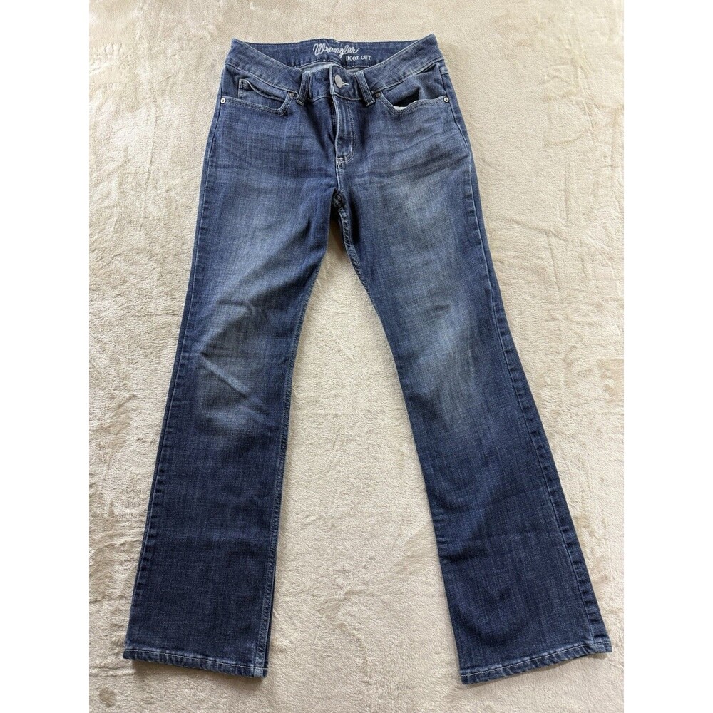 Wrangler Women's Bootcut Jeans Medium Wash Blue Stretch Denim 09MWZDO Size 7x29
